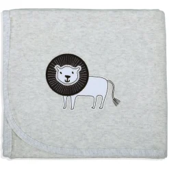Baby Moo King Lion Soft Reversible Wrapper - Grey