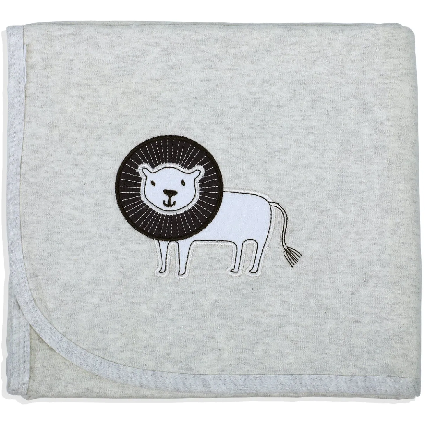 Baby Moo King Lion Soft Reversible Wrapper - Grey