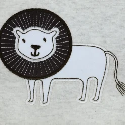 Baby Moo King Lion Soft Reversible Wrapper - Grey