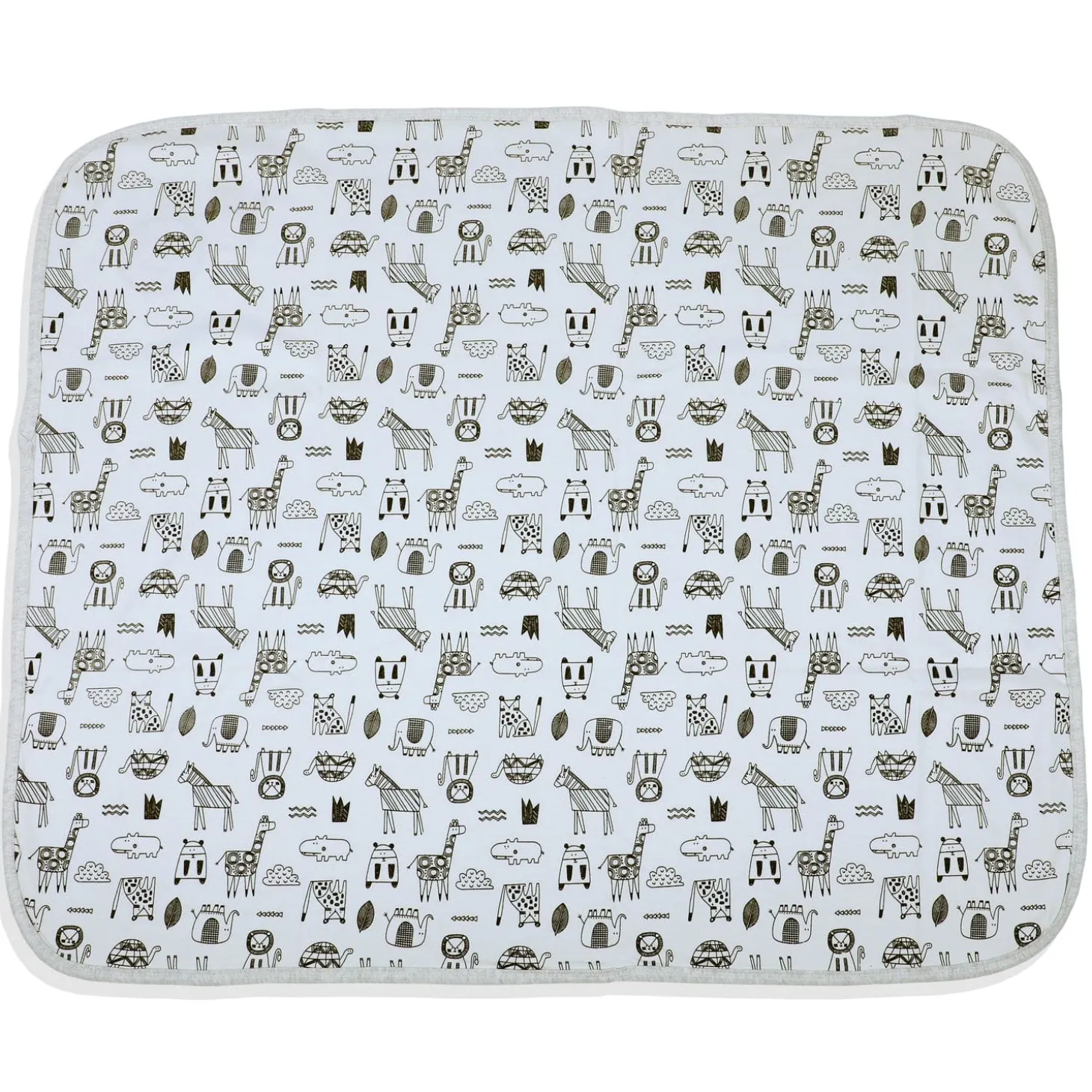 Baby Moo King Lion Soft Reversible Wrapper - Grey