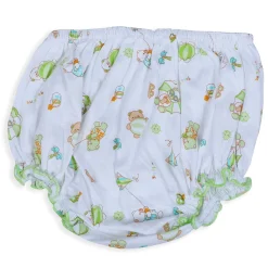 Baby Moo Kite Flying Bear Pure Cotton Sleeveless Vest With Matching Bottom 2pcs Set - Green