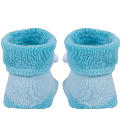 Baby Moo Kitty And Cow 3D Rattle Anti-Skid Socks Booties Pack of 2 - Peach, Green