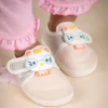 Baby Moo Kitty Love Soft Sole Anti-Slip Booties - Beige