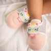 Baby Moo Kitty Love Soft Sole Anti-Slip Booties - Pink