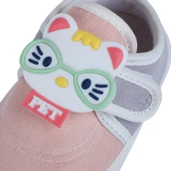 Baby Moo Kitty Love Soft Sole Anti-Slip Booties - Pink