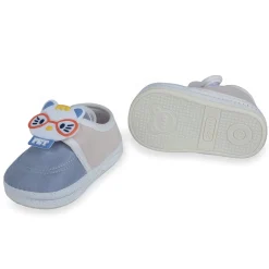 Baby Moo Kitty Love Soft Sole Anti-Slip Booties - Blue
