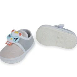 Baby Moo Kitty Love Soft Sole Anti-Slip Booties - Beige