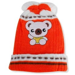 Baby Moo Koala Breathable Beanie Warm Knitted Woollen Cap - Orange