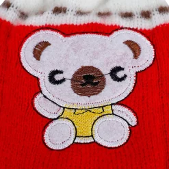 Baby Moo Koala Breathable Beanie Warm Knitted Woollen Cap - Red