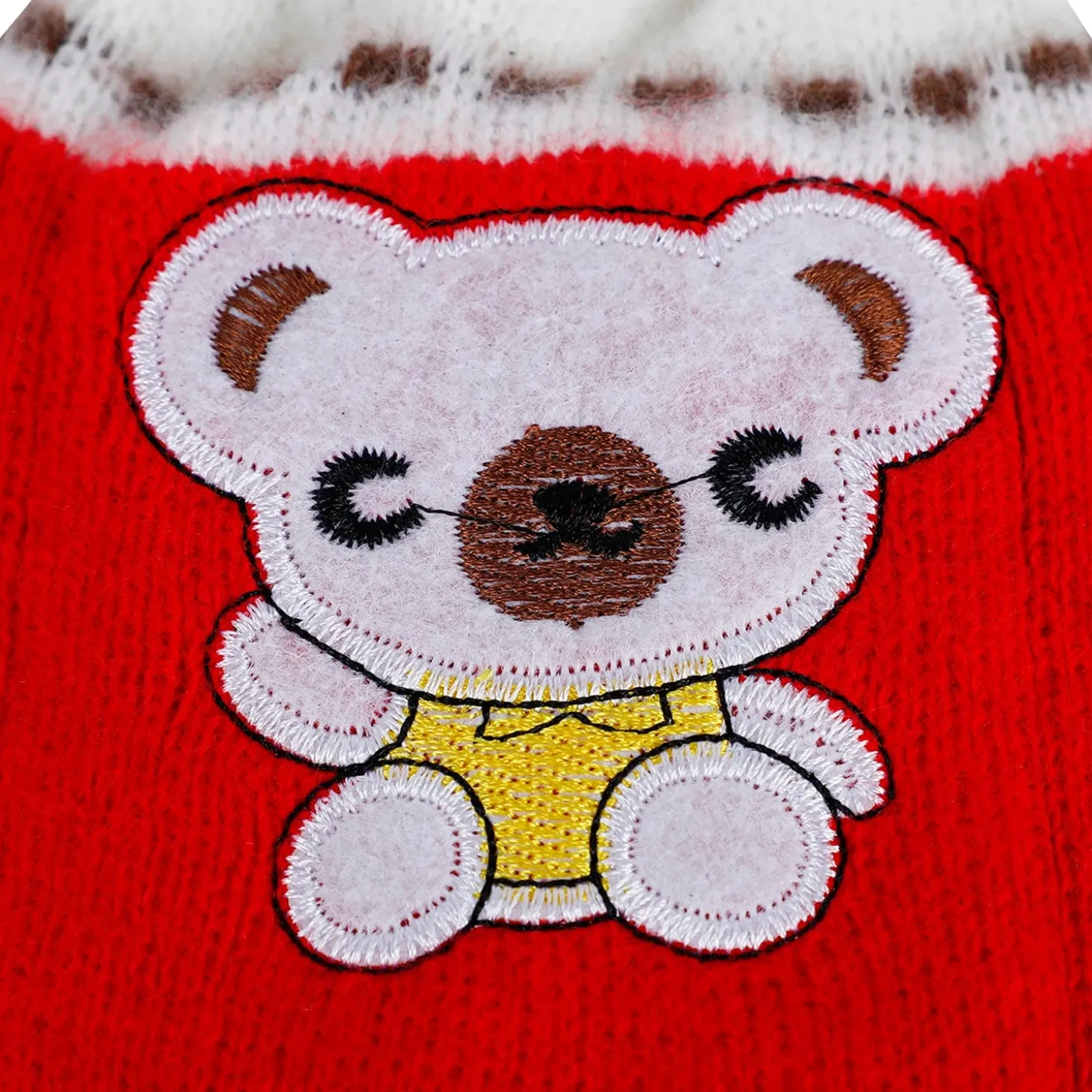 Baby Moo Koala Breathable Beanie Warm Knitted Woollen Cap - Red