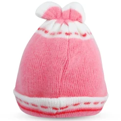 Baby Moo Koala Breathable Beanie Warm Knitted Woollen Cap - Pink