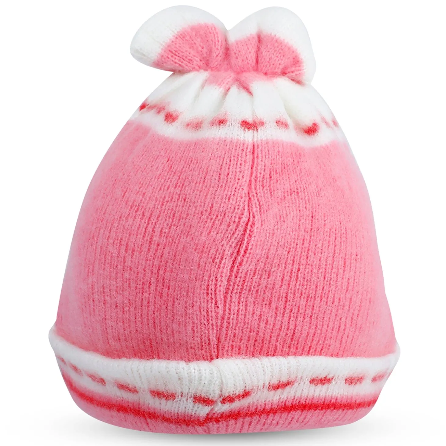 Baby Moo Koala Breathable Beanie Warm Knitted Woollen Cap - Pink