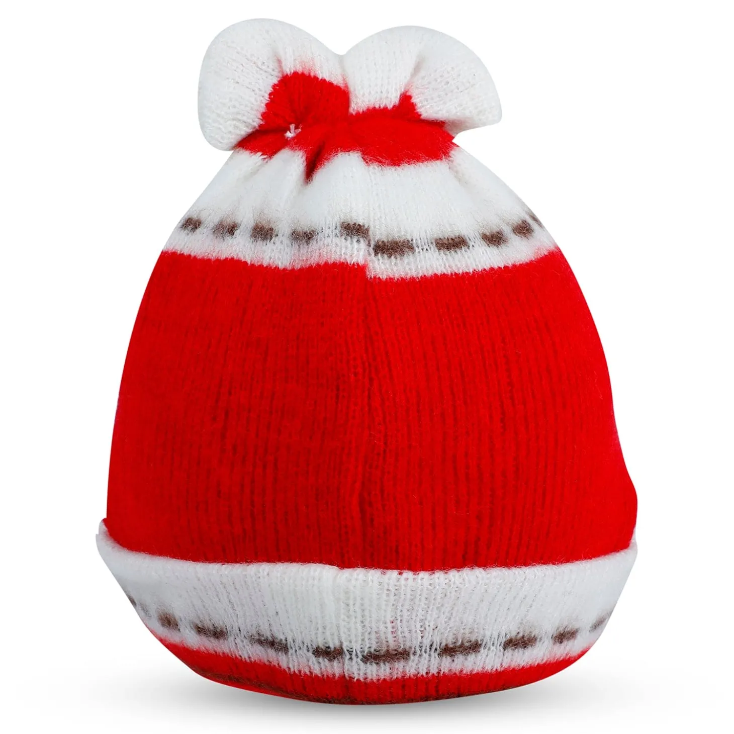 Baby Moo Koala Breathable Beanie Warm Knitted Woollen Cap - Red