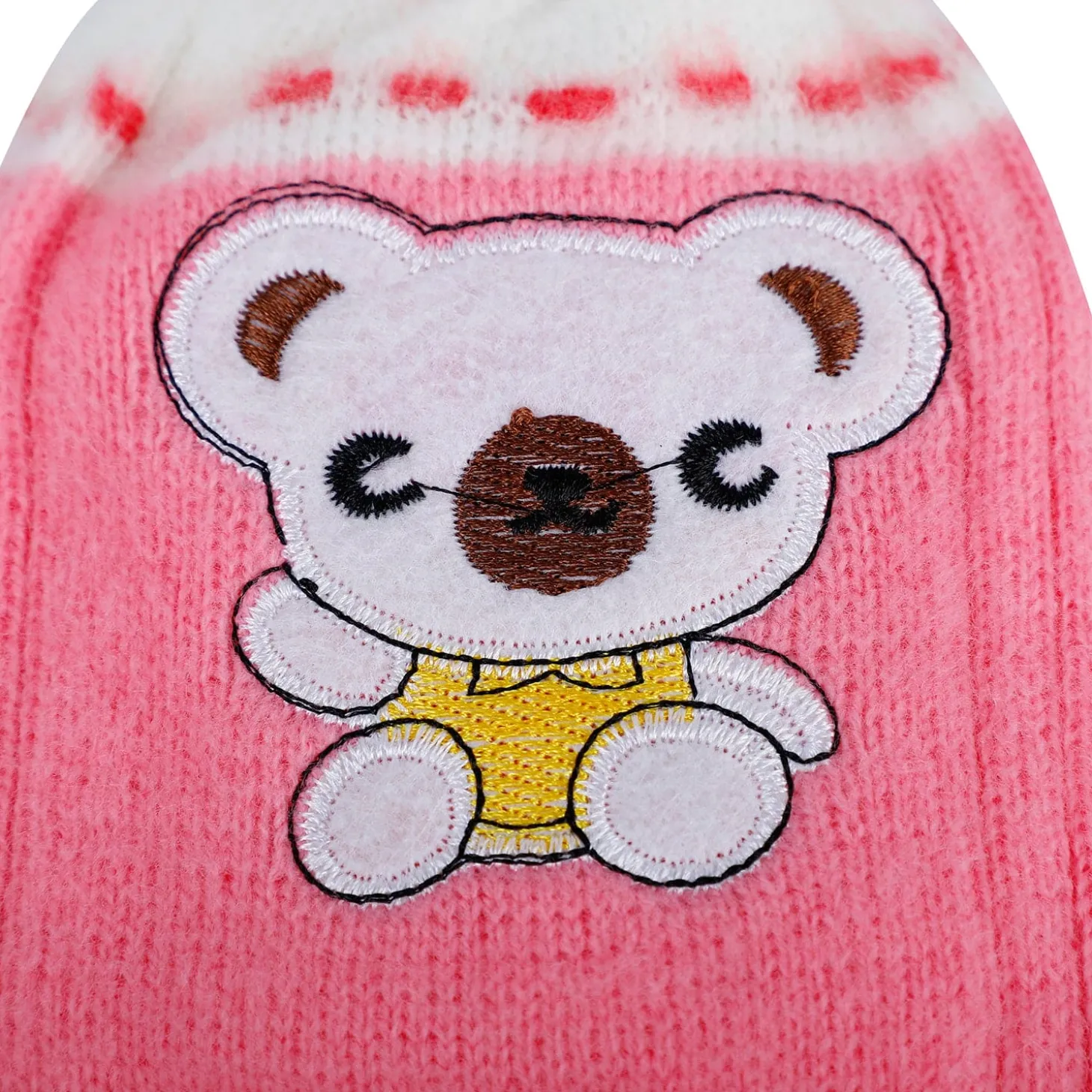 Baby Moo Koala Breathable Beanie Warm Knitted Woollen Cap - Pink