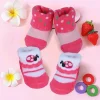 Baby Moo Ladybug Polka Dotted Newborn Breathable Infant Cotton Socks - Pink