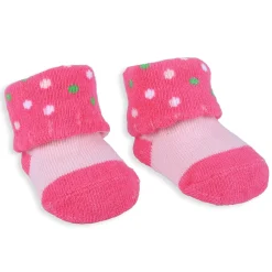 Baby Moo Ladybug Polka Dotted Newborn Breathable Infant Cotton Socks - Pink