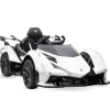 Baby Moo Lambo Ride-On Sports Car | 12V Kids Electric Toy Vehicle | Parental Remote Control | USB MP3 Player | Ages 1-6 - White