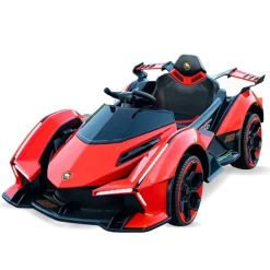 Baby Moo Lambo Ride-On Sports Car | 12V Kids Electric Toy Vehicle | Parental Remote Control | USB MP3 Player | Ages 1-6 - Red