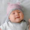 Baby Moo Lazy Snail Organic Soft Cotton Cap - Pink