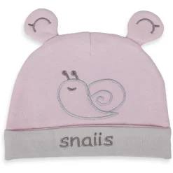 Baby Moo Lazy Snail Organic Soft Cotton Cap - Pink