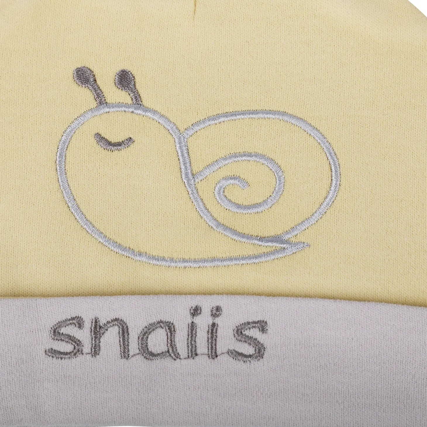 Baby Moo Lazy Snail Organic Soft Cotton Cap - Yellow