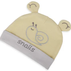 Baby Moo Lazy Snail Organic Soft Cotton Cap - Yellow