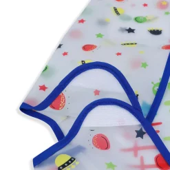 Baby Moo Lil Mischief Makers Long Sleeves Waterproof Wear Me Bib - Blue