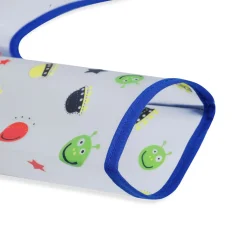 Baby Moo Lil Mischief Makers Long Sleeves Waterproof Wear Me Bib - Blue