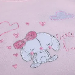 Baby Moo Little Bunny Cotton 2 Pack Buttoned Feeding Bibs - Pink