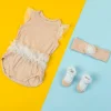 Baby Moo Little Frilly Princess Gift Set 3 Piece With Bodysuit, Socks And Headband - Peach
