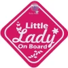 Baby Moo Little Lady On Board Car Safety Board With Vacuum Suction Cup Clip - Pink
