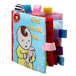 Baby Moo Little Learner Baby With Squeaker And Rustle Paper Sound Cloth Book - Blue