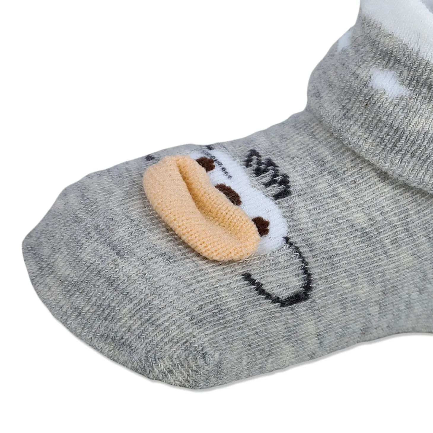 Baby Moo Little Monkey Cotton Anti-Skid 2 Pair Socks - Blue