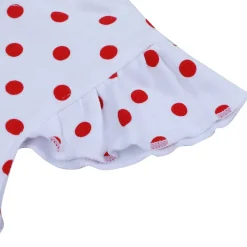 Baby Moo Little Penguin Embroidered Soft Cotton Girls Hooded Short Romper - Red