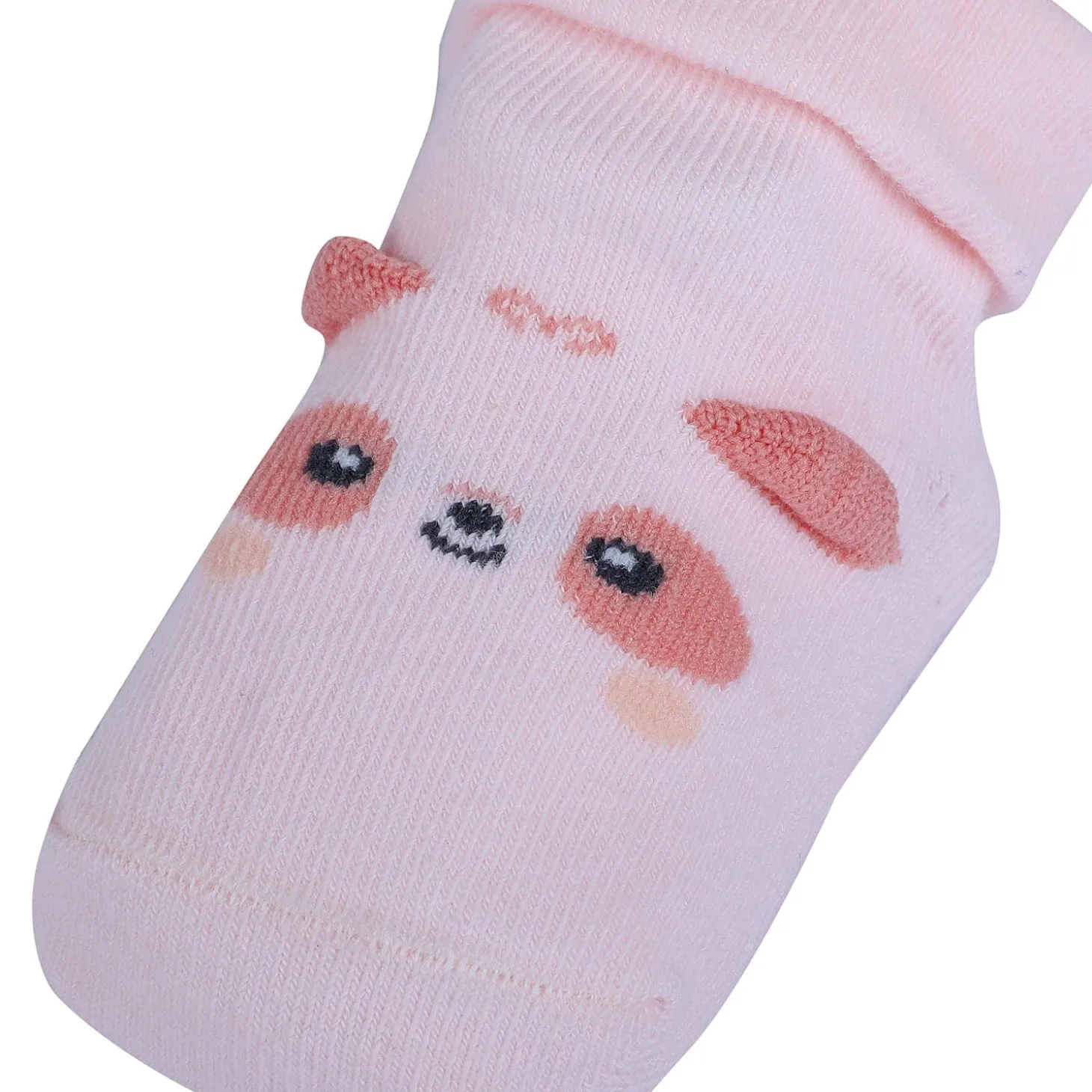 Baby Moo Little Puppy Anti-Skid 2 Pack Socks - Pink