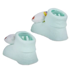 Baby Moo Magical Unicorn Cotton Anti-Skid 3D Socks - Mint Green