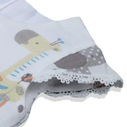 Baby Moo Magical World Bow Detail Short Sleeves Muslin Dress - Yellow