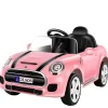 Baby Moo Mini Cooper Electric Ride-On Car for Kids | Rechargeable 12V Battery | Remote Control | USB MP3 Player | Ages 1-5 - Pink