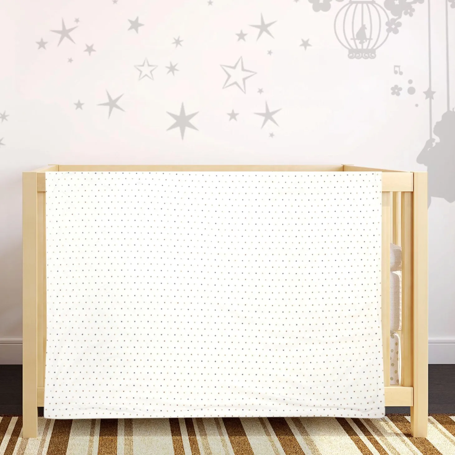 Baby Moo Mini Star White Bubble Blanket