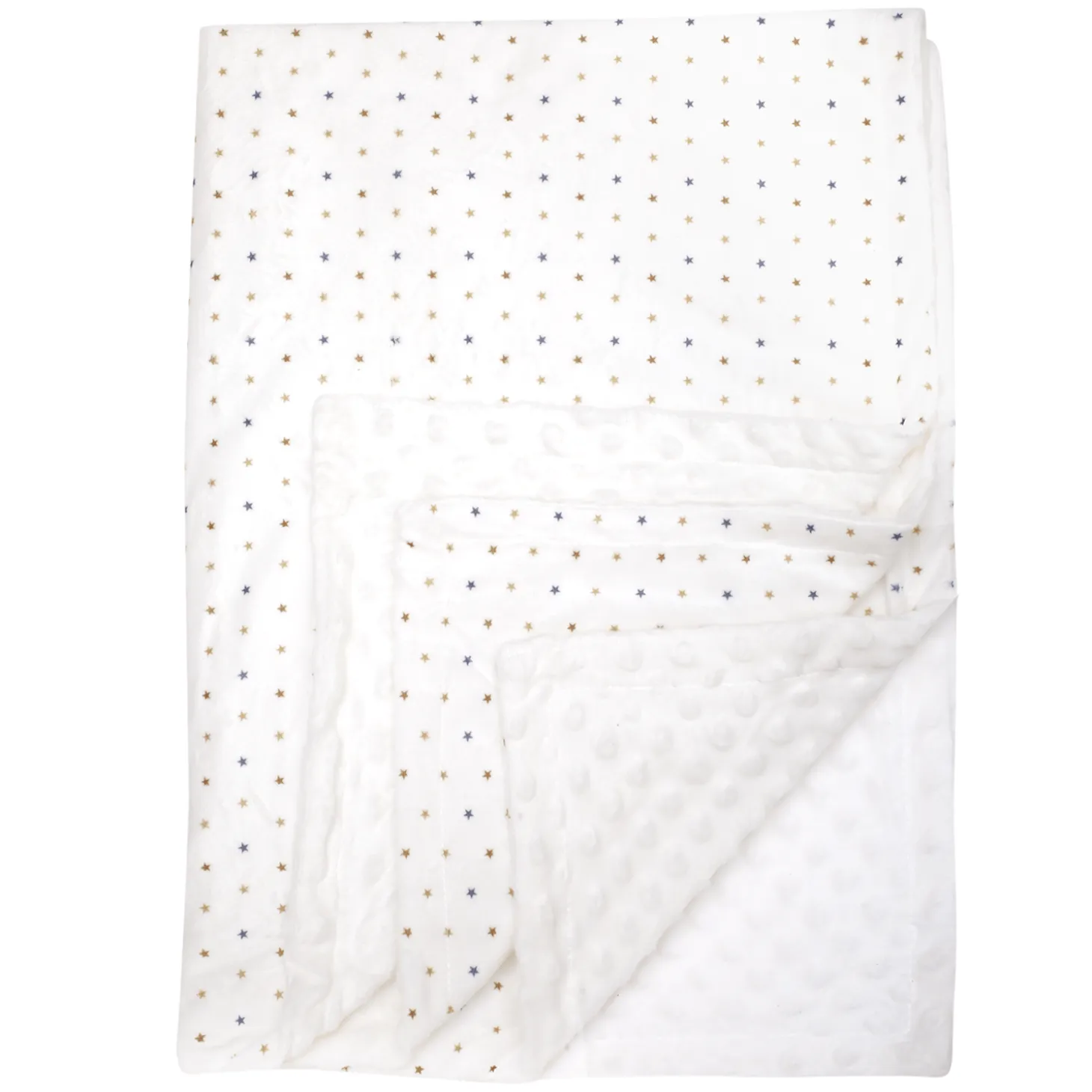 Baby Moo Mini Star White Bubble Blanket