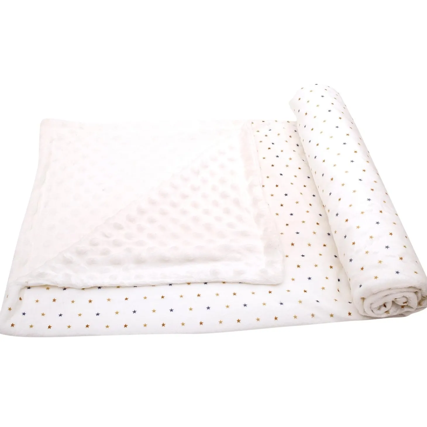 Baby Moo Mini Star White Bubble Blanket