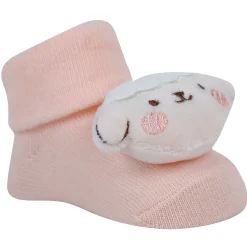 Baby Moo Monkey 3D Rattle Anti-Skid Socks Booties Pack of 2 - Multicolour