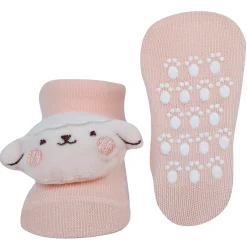 Baby Moo Monkey 3D Rattle Anti-Skid Socks Booties Pack of 2 - Multicolour