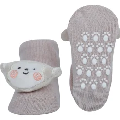 Baby Moo Monkey 3D Rattle Anti-Skid Socks Booties Pack of 2 - Multicolour
