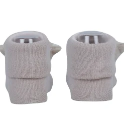 Baby Moo Monkey 3D Rattle Anti-Skid Socks Booties Pack of 2 - Multicolour