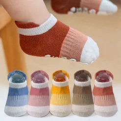 Baby Moo Monochrome Stylish Anti-Skid Adorable 5 Pack Socks - Multicolour