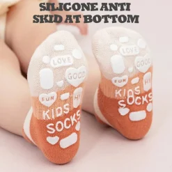 Baby Moo Monochrome Stylish Anti-Skid Adorable 5 Pack Socks - Multicolour
