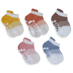 Baby Moo Monochrome Stylish Anti-Skid Adorable 5 Pack Socks - Multicolour