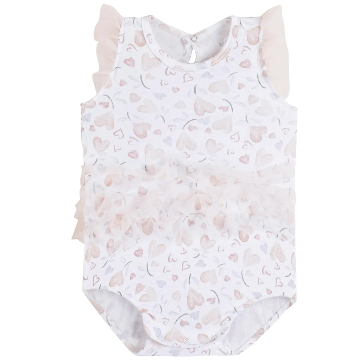 Baby Moo My Little Heart Gift Set 3 Piece With Bodysuit, Socks And Headband - Beige