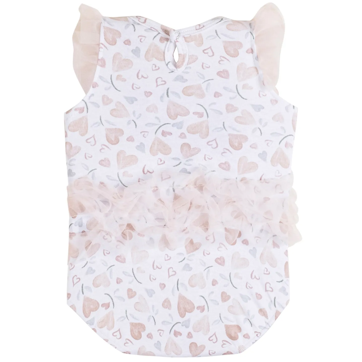 Baby Moo My Little Heart Gift Set 3 Piece With Bodysuit, Socks And Headband - Beige